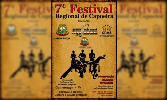 7º Festival Regional de Capoeira será realizado em Guaraniaçu no dia 19 de setembro