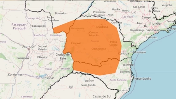 ALERTA MÁXIMO NO PARANÁ: INMET EMITE AVISO DE PERIGO PARA TEMPESTADES EM 352 CIDADES