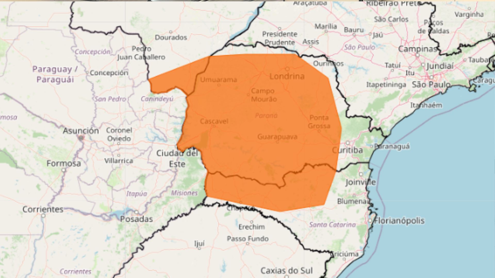 ALERTA MÁXIMO NO PARANÁ: INMET EMITE AVISO DE PERIGO PARA TEMPESTADES EM 352 CIDADES