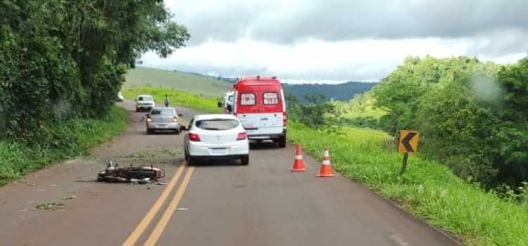 BOA VISTA DA APARECIDA: Grave acidente com moto provoca a morte de jovem de Três Barras