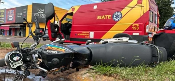 CASCAVEL: Acidente de trânsito deixa um ferido no Bairro Alto Alegre.