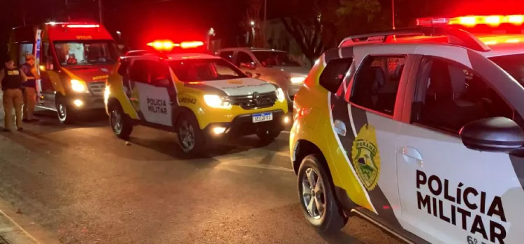 CASCAVEL: Dois homens ficam feridos em briga generalizada na Avenida Brasil centro da cidade.