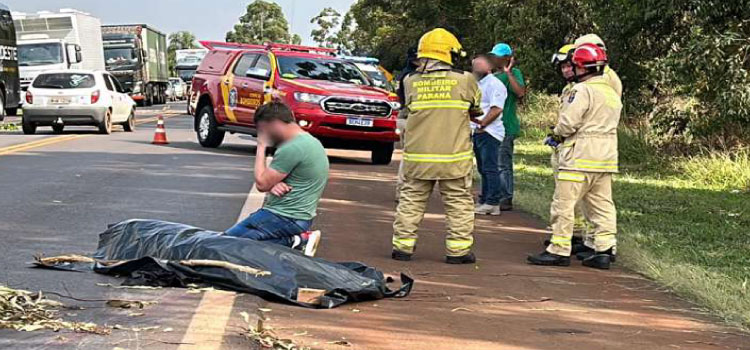 CASCAVEL: Motociclista morre em grave acidente com caminhão na BR-369.