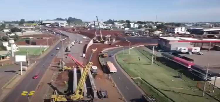 CASCAVEL: Obra do Trevo Cataratas está adiantada; veja novas imagens aéreas do local