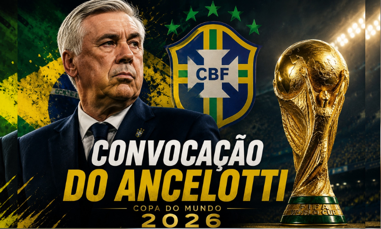 Copa 2026: Carlo Ancelotti convoca os 26 jogadores da Seleção Brasileira