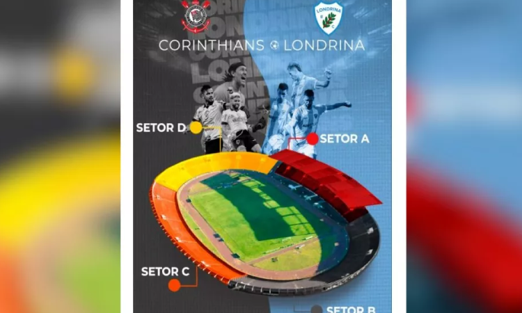 Corinthians x Londrina em Cascavel; Veja informações sobre ingressos e horário.