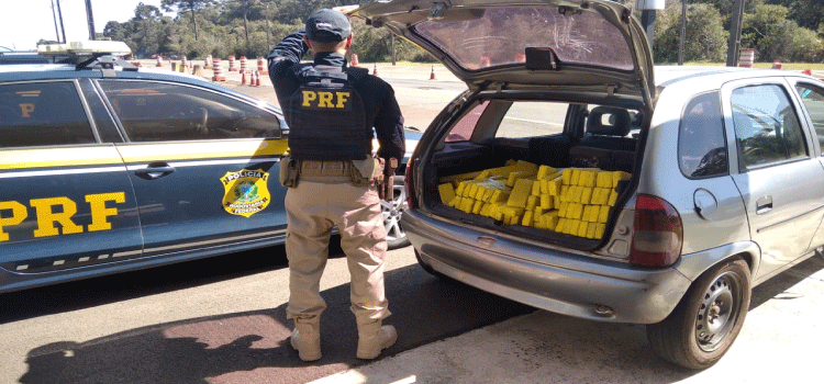 DESCAMINHO: PRF apreende 176 quilos de maconha em Guarapuava (PR).