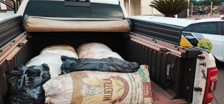 Dois homens foram presos por transportar agrotóxicos do Paraguai de forma ilegal.