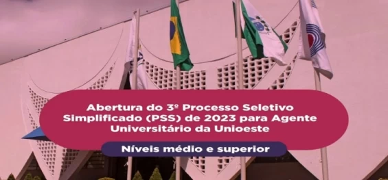 ENSINO SUPERIOR: Unioeste abre seleção para 52 vagas de reserva de níveis superior e médio.