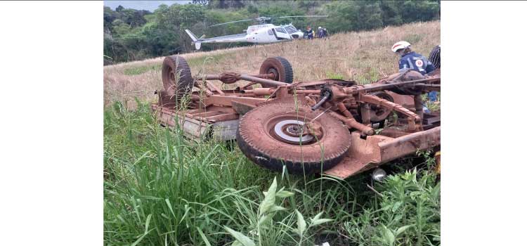 ESPIGÃO ALTO DO IGUAÇU: Homem sofre acidente com “Girico” e precisa ser transportado pelo aeromédico ao Hospital Universitário de Cascavel