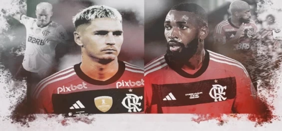 ESPORTES: Gerson e Varela brigam em treino do Flamengo.