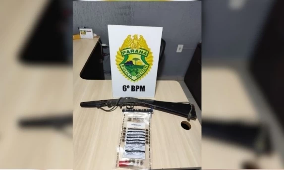 GARRUCHA CALIBRE 12 É APREENDIDA E HOMEM É PRESO EM ESPIGÃO ALTO DO IGUAÇU