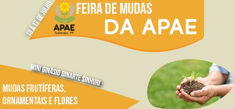 GUARANIAÇU - APAE realiza tradicional feira de mudas 