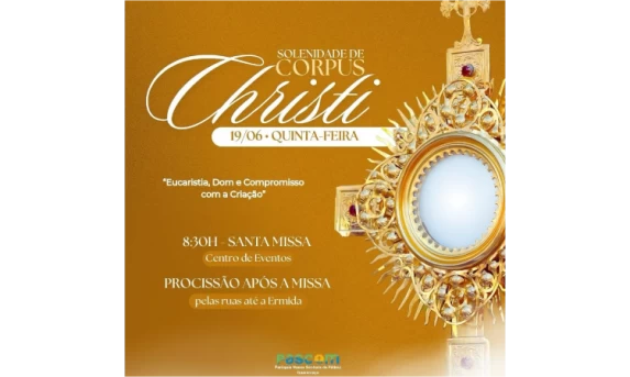 GUARANIAÇU: Confira a programação de Corpus Christi para quinta-feira (19)