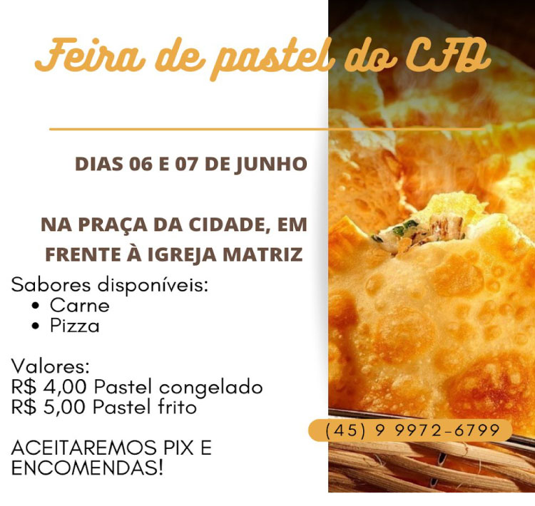 GUARANIAÇU: Formandos do 4° ano do Curso de Formação de Docentes do Colégio Desembargador promovem Feira de Pastel.