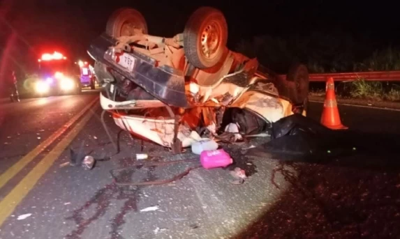 GUARANIAÇU: Motorista embriagado causa acidente fatal no KM 523 da BR-277.