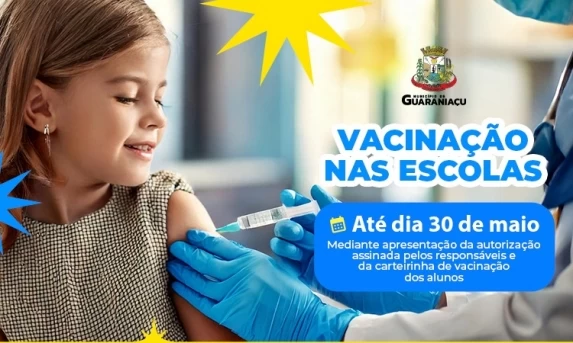 GUARANIAÇU: Município realiza vacinação escolar para ampliar cobertura vacinal infantil