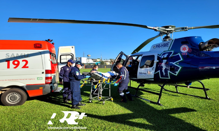 GUARANIAÇU: Paciente de 64 anos sofre Crise epiléptica e precisa ser transferido pelo helicóptero para Cascavel.