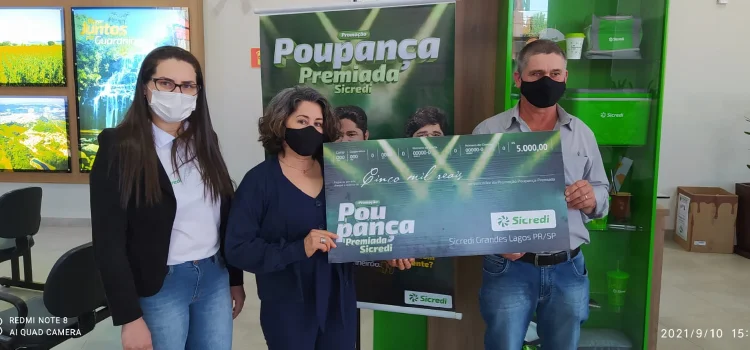 GUARANIAÇU: Poupança Premiada Sicredi contempla associado do Município.