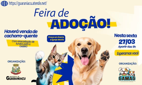 Guaraniaçu promove campanha de adoção e conscientização contra maus-tratos nesta sexta (27)