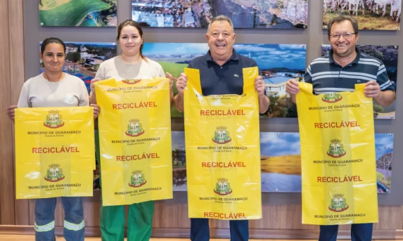 Guaraniaçu reforça compromisso com o meio ambiente e inicia distribuição de sacolas para coleta seletiva