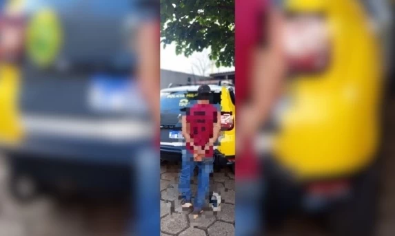 Homem de 45 anos é preso pela PM durante cumprimento de mandado em Quedas do Iguaçu