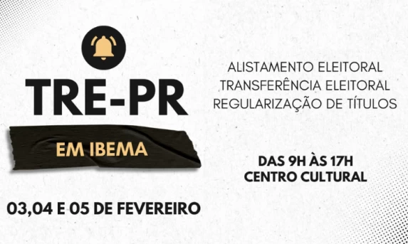 Ibema: TRE-PR realiza mutirão de serviços eleitorais no Centro Cultural em fevereiro