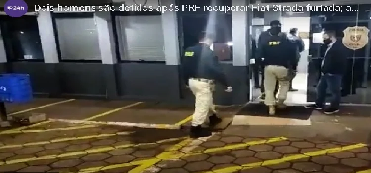 LINDOESTE: Dois homens são detidos após PRF recuperar Fiat Strada furtada; ação aconteceu na BR-163