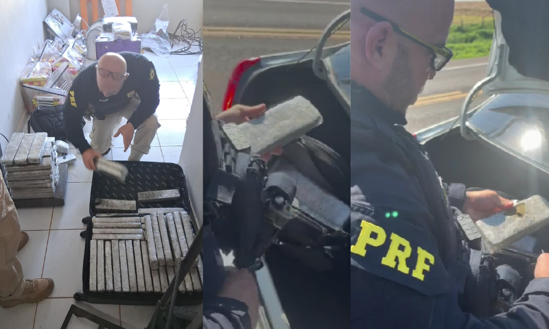 Maconha é apreendida em bagagem de adolescente na BR-277, em Cascavel