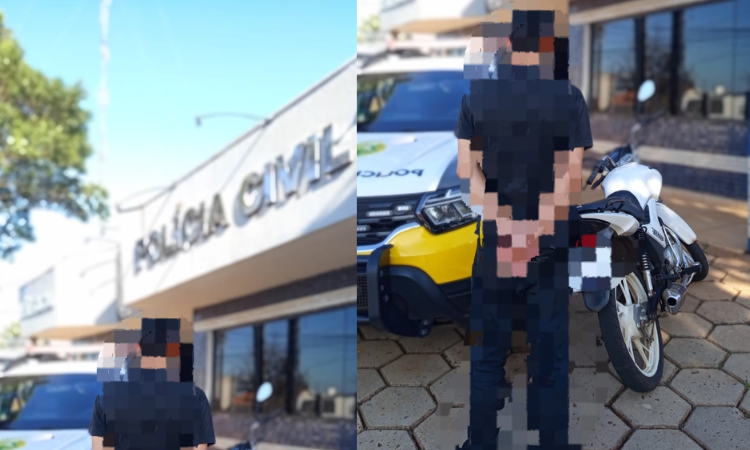 MOTO APREENDIDA E CONDUTOR PRESO! Polícia Militar flagra motocicleta com chassi e motor totalmente suprimidos no centro de Quedas do Iguaçu