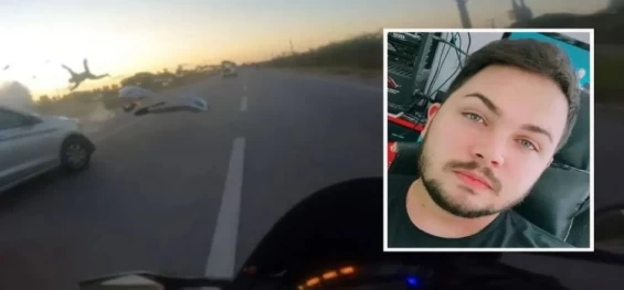 Motociclista a mais de 200 km/h bate em carro, é arremessado e morre no Ceará.
