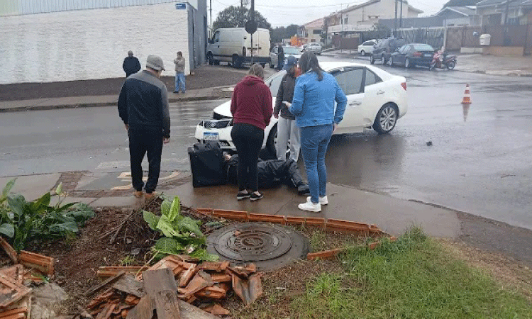 Motociclista Fica Ferido em Acidente na Rua Maracanã, em Cascavel