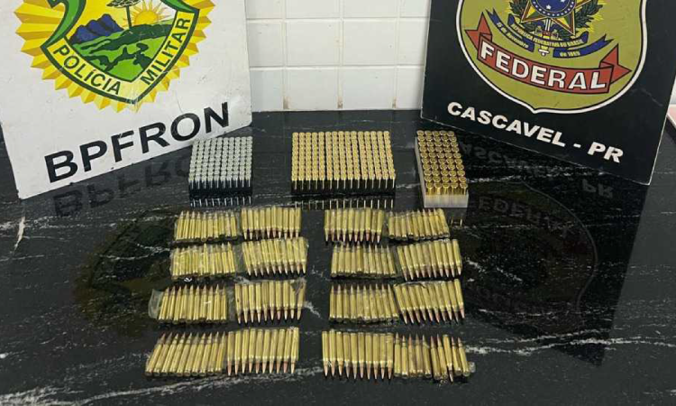 Mulher é presa com 460 munições na BR-277