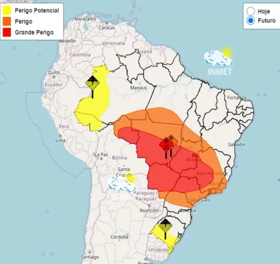 ONDA DE CALOR: Inmet amplia alerta de perigo e temperaturas podem atingir recordes já no fim de semana.