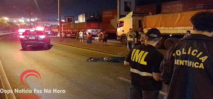 PARANÁ: Idoso morre atropelado por van na BR-277; motorista se evadiu do local.