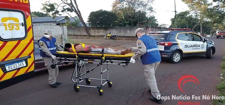 PARANÁ: Mulher é socorrida após levar facada no peito em Foz do Iguaçu.