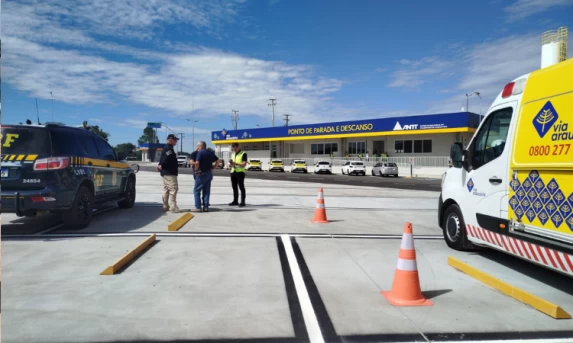 PRF participa da inauguração de Ponto de Parada e Descanso, implantado pela concessionária Via Araucária, na BR-277, em Irati (PR)