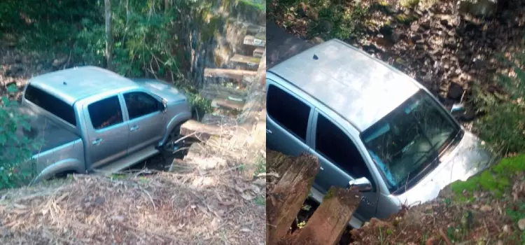QUEDAS DO IGUAÇU – Caminhonete cai em ponte na manhã desta terça-feira, acidente com vítima fatal