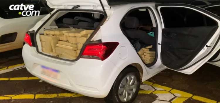 SANTA TEREZA DO OESTE: PRF apreende quase 400 quilos de maconha e pistolas na BR 277.