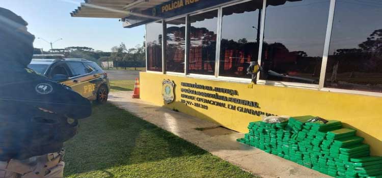 SEGURANÇA PÚBLICA: PRF apreende mais de 230 quilos de maconha e arma em Guarapuava (PR).