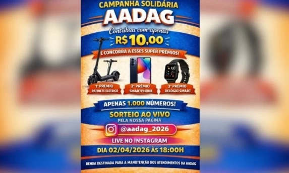 Solidariedade: AADAG lança campanha com sorteio de prêmios para manter atendimentos em Guaraniaçu