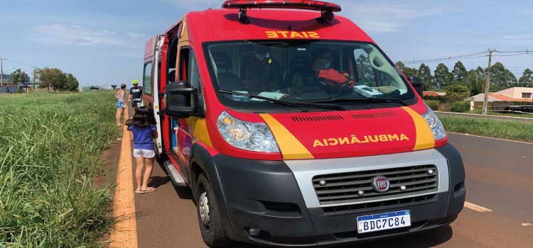 TRÂNSITO: Colisão entre veículo e ciclista é registrada na BR-277, em Cascavel