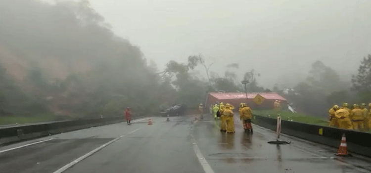 TRÂNSITO: Imagens mostram resgate na BR 376 onde carros e caminhões foram arrastados.