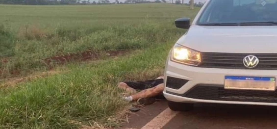 TRÊS BARRAS DO PARANÁ: Homem é encontrado morto a tiros ao lado de veículo na PR-473.