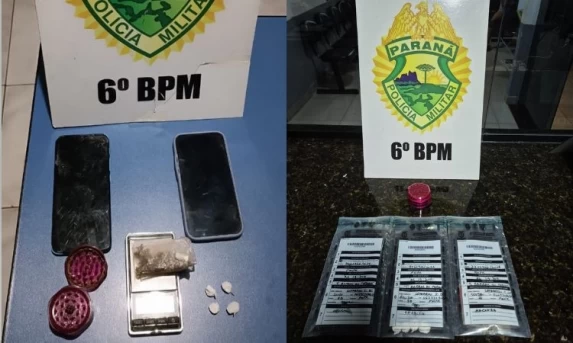 TRÊS BARRAS DO PARANÁ: SUSPEITO JÁ CONHECIDO NO MEIO POLICIAL É PRESO E MENOR É APREENDIDA COM ENTORPECENTES NO SUTIÃ